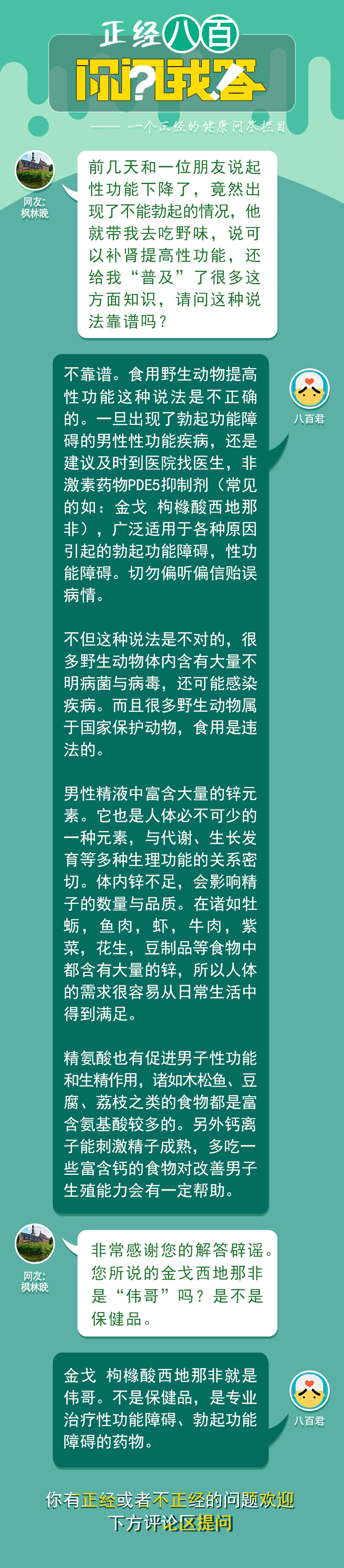 正经问答丨 “吃野味”可以提高性功能？